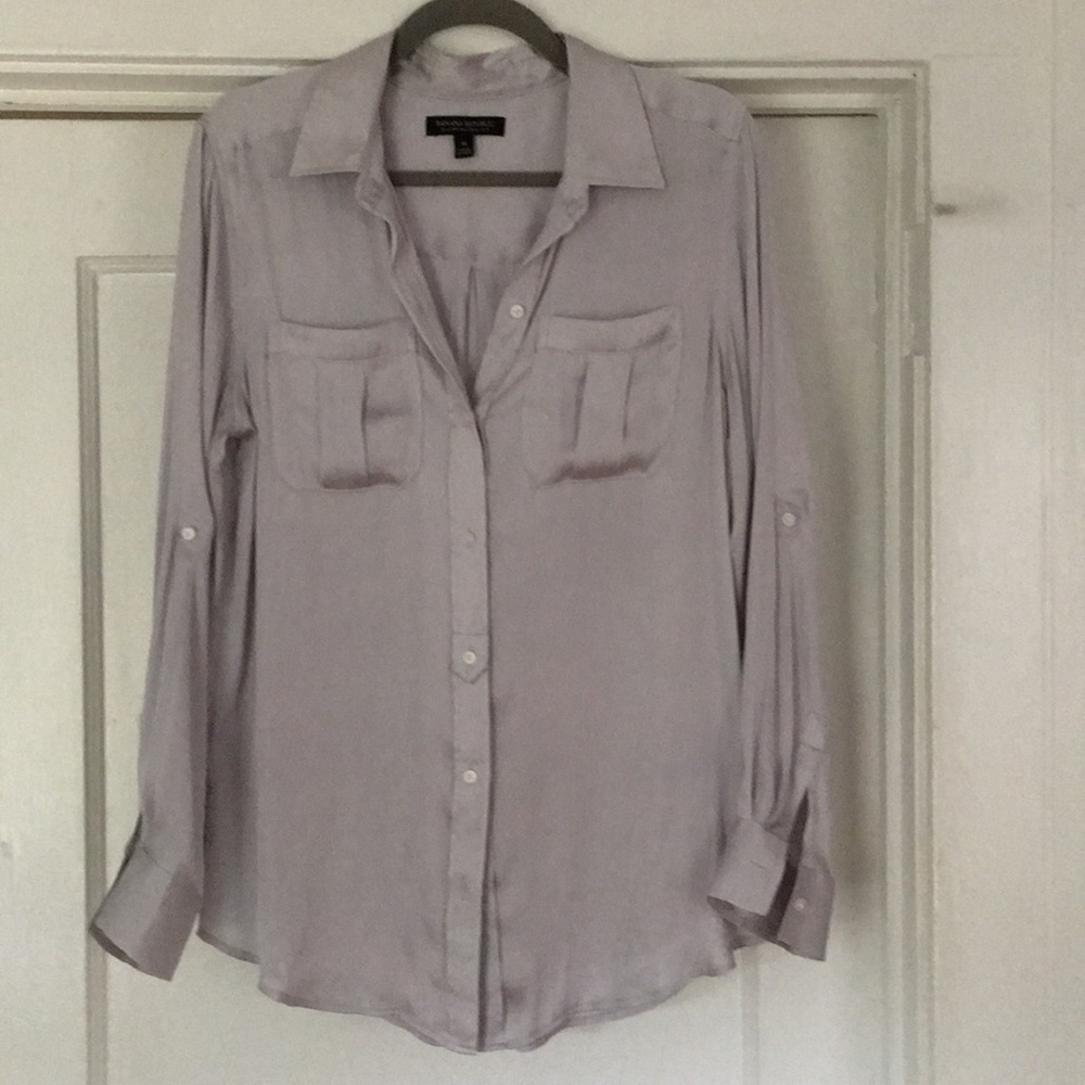 Banana republic silver blouse
